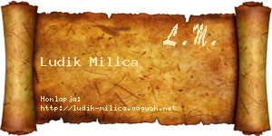 Ludik Milica névjegykártya